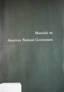 Materials on American National Government