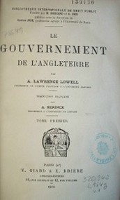 Le gouvernement de l´ Angleterre