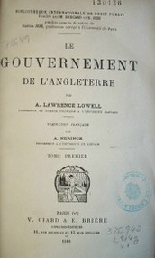 Le gouvernement de l´ Angleterre