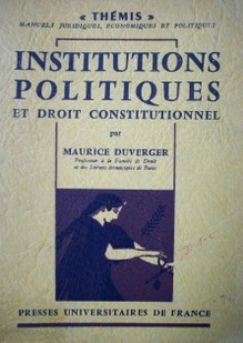 Institutions politiques et droit constitutionnel