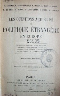 Les questions actuelles de politique étrangère en Europe