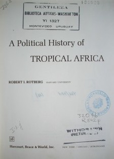 A Political History of Tropical Africa