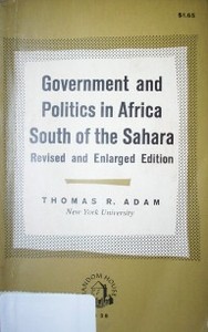 Government and politics in Africa South of the Sahara