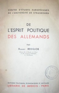 De l´esprit politique des allemands