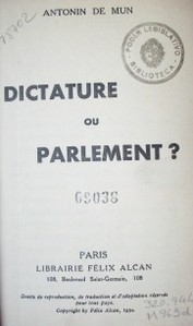 Dictadure ou Parlement