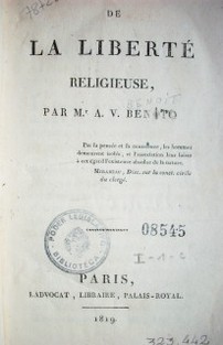 De la liberté religieuse