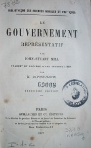 Le gouvernement réprésentatif