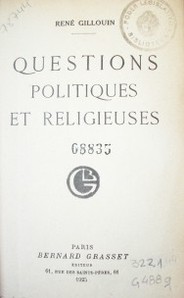 Questions politiques et religieuses