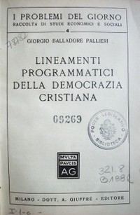 Lineamenti programmatici della democrazia cristiana