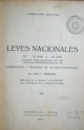 Leyes nacionales : números 12.295 a 12.356