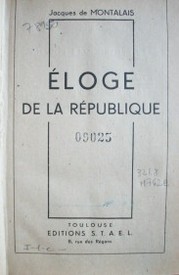 Éloge de la République