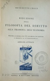 Riduzione della filosofia del diritto alla filosofia dell´ economia