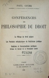 Conférences de philosophie du droit