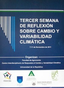 Semana de Reflexión sobre Cambio y Variabilidad Climática (3a.)