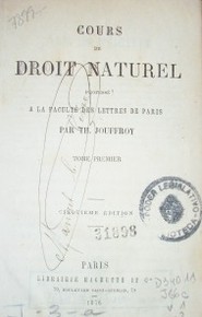 Cours de droit naturel