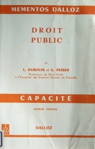 Droit public :capacité