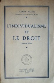 L´individualisme et le droit