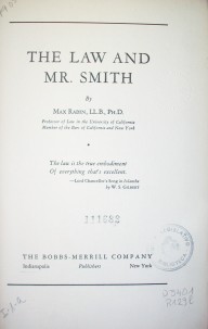 The law and Mr. Smith