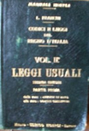 Codici e leggi del Regno d´Italia : leggi usuali