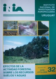 Efectos de la actividad forestal sobre los recursos suelos y aguas