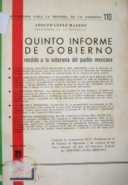 Quinto informe del gobierno rendido a la soberanía del pueblo mexicano