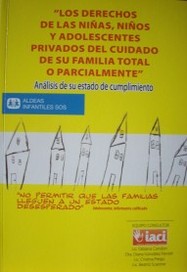 "Los derechos de las niñas, niños y adolescentes privados del cuidado de su familia total o parcialmente" : análisis de su estado de cumplimiento