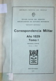 Correspondencia militar  año 1829