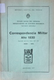 Correspondencia militar  año 1830