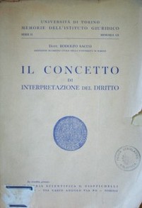 Il concetto di interpretazione del diritto