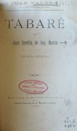 Tabaré de Juan Zorrilla de San Martín : (juicio crítico)
