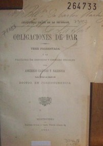 Obligaciones de dar