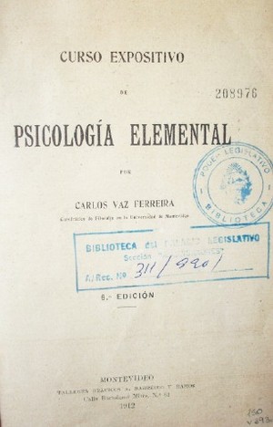 Curso expositivo de psicología elemental