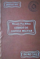 Código de justicia militar vigente