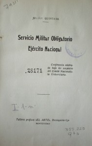 Servicio militar obligatorio : ejército nacional