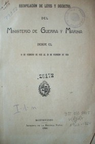 Recopilación de leyes y decretos del Ministerio de Guerra y Marina desde el 16 de febrero de 1923 al 29 de febrero de 1924