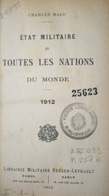 État militaire de toutes les nations du monde : 1912