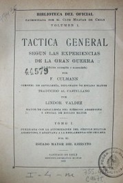 Táctica general según las experiencias de la Gran guerra