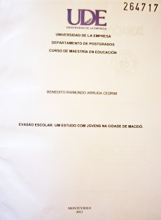 Evasión escolar: un estudio con jóvenes de la ciudad de Maceió = Evasao escolar: um estudo com jovens na cidade de Maceió