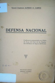 Defensa nacional : conferencia