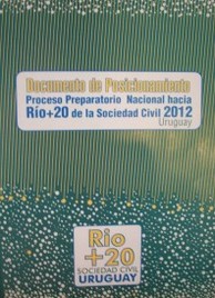 Documento de posicionamiento : Proceso Preparatorio Nacional hacia Río+20 de la Sociedad Civil : 2012