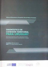 Diagnóstico de cohesión territorial para Uruguay