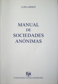 Manual de Sociedades Anónimas