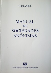 Manual de Sociedades Anónimas