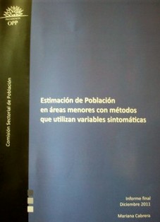 Estimación de población en áreas menores con métodos que utilizan variables sintomáticas