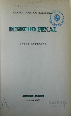 Derecho Penal : parte especial