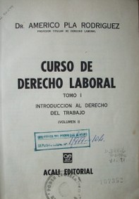 Curso de Derecho Laboral