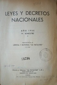 Leyes y decretos nacionales : año 1950, 1er. semestre