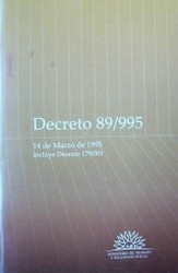 Decreto 89/995 : 14 de marzo de 1995