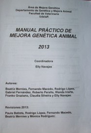 Manual práctico de mejora genética animal : 2013
