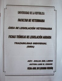 Fichas teóricas de legislación agraria : trazabilidad individual (sira)